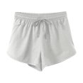 thumbnail image 7 of KPOPLK Womens High Waisted Running Shorts Quick Dry Athletic Workout Shorts with Mesh Liner Zipper Pockets Size XXL,Light Gray, 7 of 7