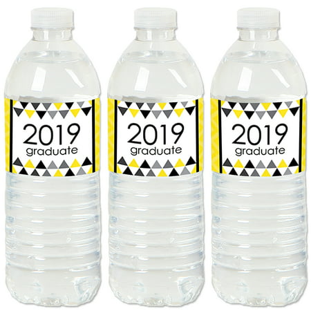 Yellow Grad - Best is Yet to Come - 2019 Yellow Graduation Party Water Bottle Sticker Labels - Set of