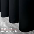 thumbnail image 4 of Ample Decor 1 Panel 46 x 63 inch 100% Polyester Blackout Curtains, Noise Reducing - Black, 4 of 6