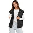 thumbnail image 7 of Cicy Bell Womens Quilted Puffer Vest Stand Collar Zip Up Winter Lightweight Padded Gilet Outerwear, 7 of 7
