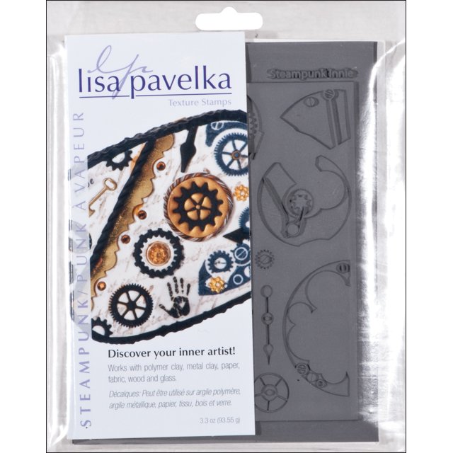 Lisa Pavelka Ensemble de Tampons Texturés 4.25"X5.5" 2/Pkg-Steampunk - Innie & Outtie