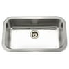 Houzer Medallion Gourmet 31 in Stainless Steel Undermount Single Bowl Kitchen Sink with Strainer - MGS-3018-1