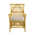 thumbnail image 2 of A&B Home Rattan Armchair with Cushion - Yellow Finish - White Cushion, 2 of 7