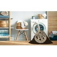 thumbnail image 2 of Ahgly Company Tapis Rond Lavable en Machine Intérieur Transitionnel Noir Brun, 6 Pieds Rond, 2 of 7