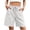 #08 White 【Mix, Match & Rotate: Stock Up on Daily Colors】, variant on Women's Cotton Loose Fit Casual Shorts with Pockets Elastic Waist Drawstring Comfy Soft Stretchy Summer Lounge Athletic Gym Outdoor Everyday Womens | VerBelle,Army Green L