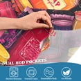 thumbnail image 3 of Yayeee Kitchen Curtains Tier Pair Light Filtering 27"x36" Rod Pocket Short Cafe Window Panel, Purple Jar, 3 of 7