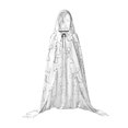 thumbnail image 7 of Honeii Poodle Dog Print Poncho Cape, Cloak Coat, Snuggly Hooded Wearable Blanket, Hooded Cape For Teenagers,Halloween Costumes-, 7 of 7
