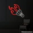 thumbnail image 2 of Glowneon Fire Badminton Neon Sign, Badminton Led Sign, Badminton Sign, Badminton Club Decor, 2 of 5