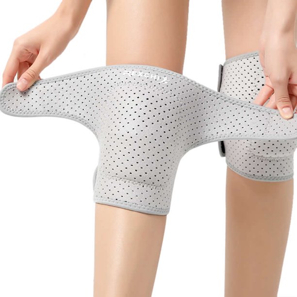 1 Pair Compression Knee Pads Brace Adjustable Sprots Running Cycling Yoga Ball Game Knee Support Protector Thickened BreathablePinkS He Qiyong unisex