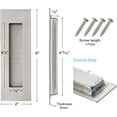 thumbnail image 2 of Malimali 6 Inch Recessed Finger Flush Pulls for Barn Pocket Door, Closet Sliding Door Handle, Brushed Stainless Steel Rectangular Door Pulls Hardware(4 Pack), 2 of 7