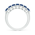 thumbnail image 2 of ANGARA Natural Half Eternity 7 Stone 1.54 ct Blue Sapphire Wedding Band in 14K White Gold for Women (Size-3.5mm) | September Birthstone, Anniversary, Jewelry Gift for Women | Natural Sapphire Ring, 2 of 10
