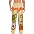 thumbnail image 3 of Uemuo Gnomes Happy Thanksgiving Pattern Men's Wide Leg Palazzo Lounge Pants with Pockets Light Weight Loose Comfy Casual Pajama Pants-XX-Large, 3 of 9