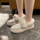 thumbnail image 5 of Zapatos de mujer acolchados de algodón 23 Invierno Zapatos cálidos con lazo europeos y americanos Zapatos planos de talla grande con pelo Zapatos de mujer de talla grande, 5 of 6