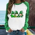 thumbnail image 2 of Luxalzxs Womens Fashion Round Neck Long Sleeve Print Casual T-Shirt Blouse Tops St Patricks Day Outfits, 2 of 4