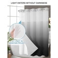 thumbnail image 4 of No Hook Black Ombre Shower Curtain with Snap in Liner Set, Farmhouse Gradient Modern Abstract Art Waterproof Fabric Bathroom Curtains with See Through Top Window, Hotel Style Small 36 x 72 Inch, 4 of 7