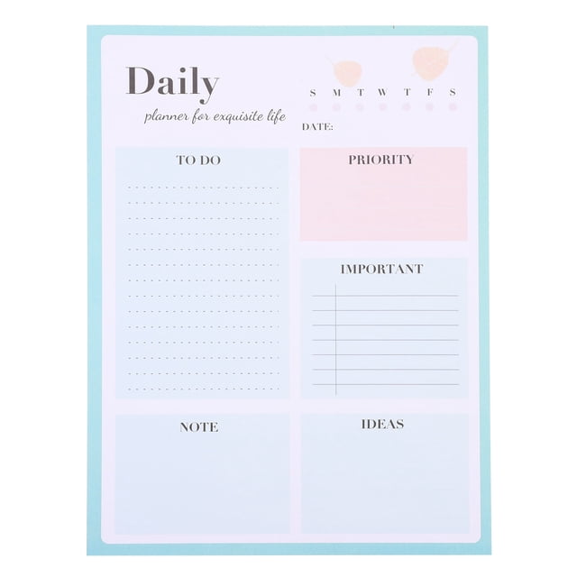 MasteelfCA Daily Planner To Do List Planner Tearable Note Pad Office Planner Notepad Daily Schedule Notepad