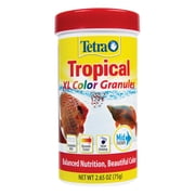 Tetra Color Tropical XL Color Granules 2.65 oz, Clear Water Formula, Fish Food