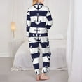 thumbnail image 5 of Disketp Pajamas Set Long Sleeve Sleepwear Womens Button Down Nightwear Pj Sets-Anchors, 5 of 9