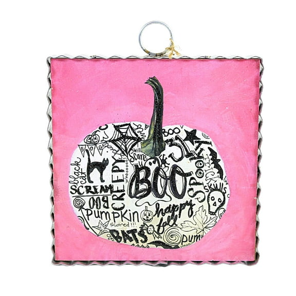 Halloween Pink Boo Pumpkin Mini Gallery Wood Roxanne Spradlin F22102