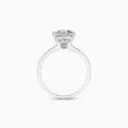 thumbnail image 3 of Aura Jewel 14K White Gold Plated Ring for Women's - 2.1Ct Cushion Cut Diamond Ring for Gift - Gorgeous Anniversary Gift - Split Shank Diamond Ring Women's - Latest Engagement Ring for Women's, 3 of 3