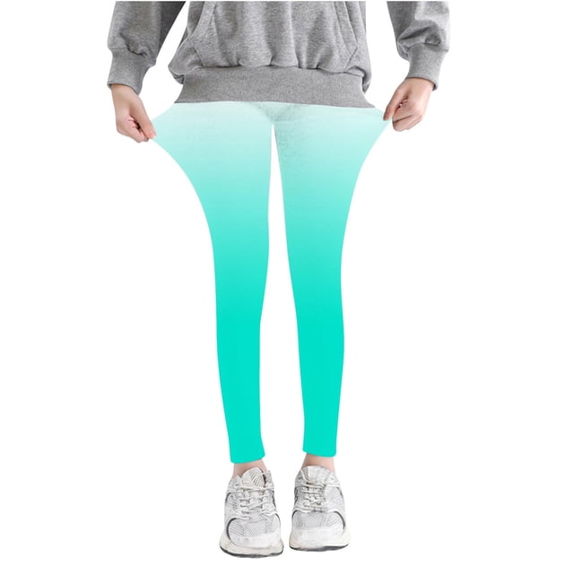 Odeerbi 3-8 Años Niñas Gradient Leggings Mallas Elásticas Pantalones de Verano Cintura Alta Panty Suave