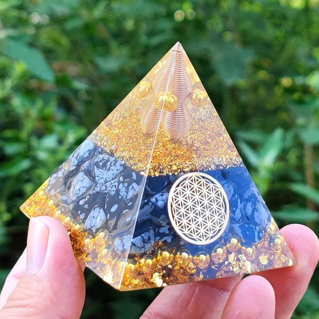 Pirámide de orgonitaamatistaperidotoenergía de cristal curativoartesanías de orgón (F) Ndcxsfigh Nuevos Originales