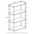 thumbnail image 4 of Furinno Turn-N-Tube 23.6 W x 11.4 D x 43.25 H 4-Shelf Decorative Shelves, Walnut and Brown, 4 of 10
