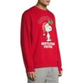 thumbnail image 3 of Peanuts Snoopy Mistletoe Tester Holiday Christmas Men's and Big Men's Pullover Graphic Sweatshirt, 3 of 6
