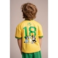 thumbnail image 3 of Bluey Little Boys' Graphic T-Shirt and Athletic Mesh Shorts Set Yellow and Green Soccer Bluey, Honey, and Mackenzie, 3 of 7