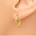 thumbnail image 3 of 14k Yellow Gold 2.75mm Twisted Hoop Earrings Round, 3 of 8