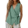 thumbnail image 5 of Brqkzdu Womens Summer Tank Tops Wrap V Neck Work Sleeveless Shirts Dressy Casual Comfy Lightweight Business Vest Tops, 5 of 7