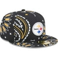 thumbnail image 3 of Men's New Era Black Pittsburgh Steelers Paisley 59FIFTY Fitted Hat, 3 of 6