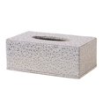 thumbnail image 2 of Rectangular Leather Tissue Box for Home Office Car (Gold), 2 of 4