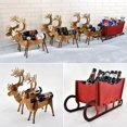 thumbnail image 5 of JKLOP Christmas Reindeer Wine Bottle Holder Reindeer and Sleigh Wine Rack Display Stand Table Top and Counter Wine Rack for Christmas Holiday for Home & Kitchen, 5 of 7