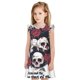 thumbnail image 1 of Balery Gothic Skulls And Roses Camisón de princesa para niñas, pijama de algodón con mangas abullonadas, suave y bonito.-XX-Large, 1 of 6