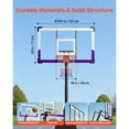 thumbnail image 4 of KFFKFF Portable Basketball Hoop with Adjustable Height, 10 ft Maximum, 48-inch Shatterproof Backboard for Indoor and Outdoor Play, Suitable for Kids and Adults in Schools, Parks, and Home Use, 4 of 9