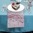 thumbnail image 4 of Werpe Pink Flowers Polyester Dinner Napkin for Dining Table Kitchen Daily Party Housewarming Farmhouse Decor Home Decor 2 PCS, 4 of 7