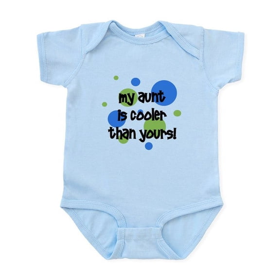 CafePress - My Aunt Is Cooler Than Yours! Infant Bodysuit - Baby Light Bodysuit, Size Newborn - 24 Months