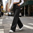 thumbnail image 6 of ClodeEU Women's Elastic Waist Wide Leg Jeans,Casual Loose Denim Pants with Pockets ,Women's S-XXL, 6 of 8