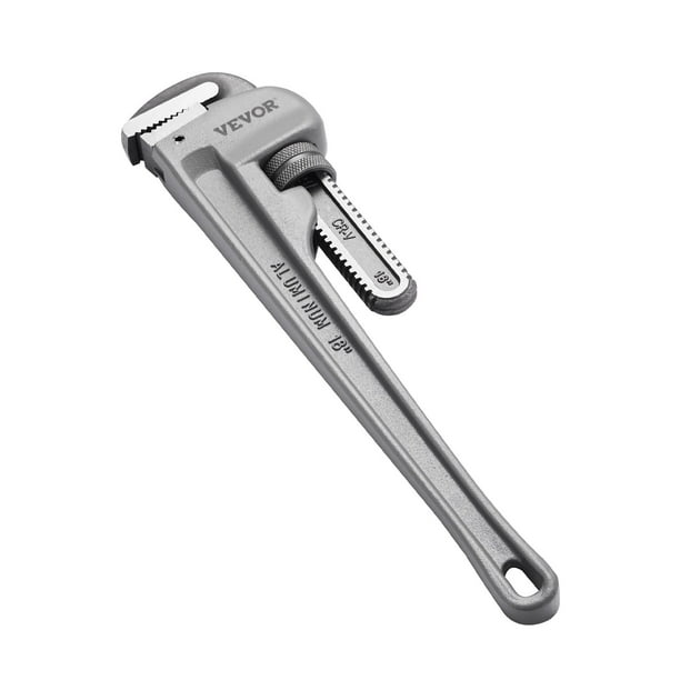 Llave de tubo VEVOR 18 de aluminio, recta, ajustable, para fontanería