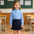 thumbnail image 6 of fatyb Toddler Boys Girls Button down Shirts Long Sleeve Kids School Uniform Dress Shirts with Pocket, 6 of 7