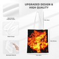 thumbnail image 2 of DouZhe Sacs d'Épicerie Réutilisables, Explosion de Fin de Temps Boule de Feu Sac Fourre-Tout en Toile Polyester Léger pour Voyage Gym Magasinage École, 15 Pouces x 16 Pouces, 2 of 6