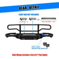 thumbnail image 4 of Modular 3 IN 1 Design Steel Front Bumper+Side Wing+Bull Bar For 2014-2015 Chevy Silverado 1500 w/2*Shackles and 2*4" Pod Lights, 4 of 11