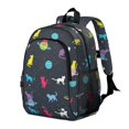 thumbnail image 2 of Space Cat and Planet Black Pattern Backpack for School, Cute School Bag with Adjustable Shoulder Straps and Padded Back, 15"x11.42"x5.5", 2 of 5