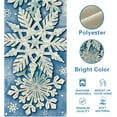 thumbnail image 2 of Winter Snowflake Blue Table Runner, Christmas Snow Kitchen Dining Table Decoration, Seasonal Burlap Indoor Outdoor Home Decor Party Supply 13.8 x 90 Inches, 2 of 6