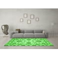 thumbnail image 3 of Ahgly Company Machine Washable Indoor Square Oriental Green Modern Area Rugs, 7' Square, 3 of 4
