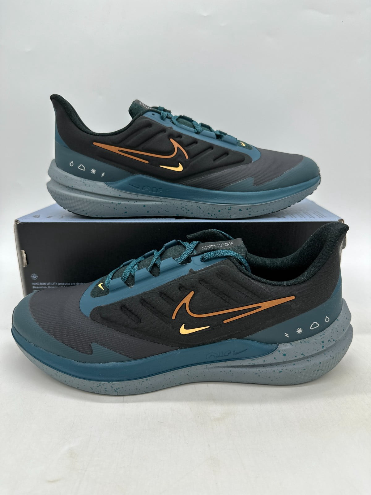New Sz 11.5W MEN\'S NIKE FREE GOLF NN SPIKELESS FQ7875-001 BLACK GREY VOLT WHITE Nike Free Golf NN Sneakers Shoe White Blue Size 11.5 Wide  main image 2