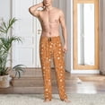 thumbnail image 2 of Vsdgher Hand-drawn Pumpkin with Flowers Mens Pajama Pants Sleep & Lounge Pants, PJ Pants-X-Large, 2 of 6