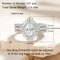 thumbnail image 6 of Newshe Engagement Rings for Women Wedding Ring Sets 3.5 Ct 925 Sterling Silver Halo 5A Cz Size 5, 6 of 7