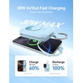 thumbnail image 3 of Batería externa RORRY 20000 mAh PD 30 W con 2 cables y llavero, 3 of 6